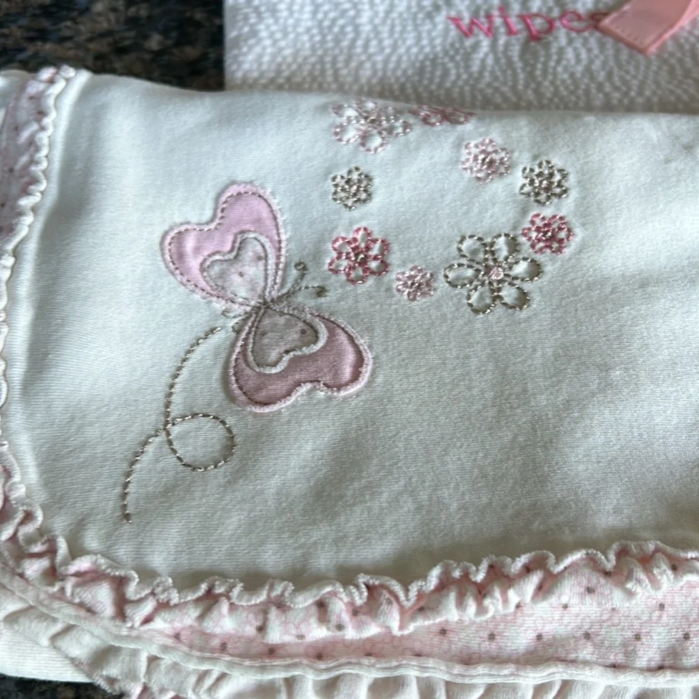 LITTLE ME REVERSIBLE BABY BLANKET & DIAPER POUCH& WIPES POUCH